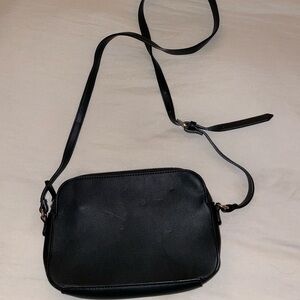 Black Faux Leather Crossbody Bag - Old Navy